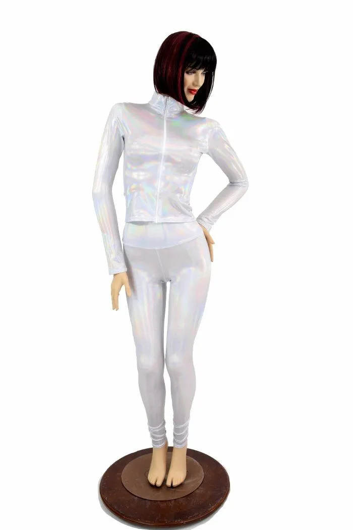 2PC Flashbulb Mock Catsuit (Leggings & Top)