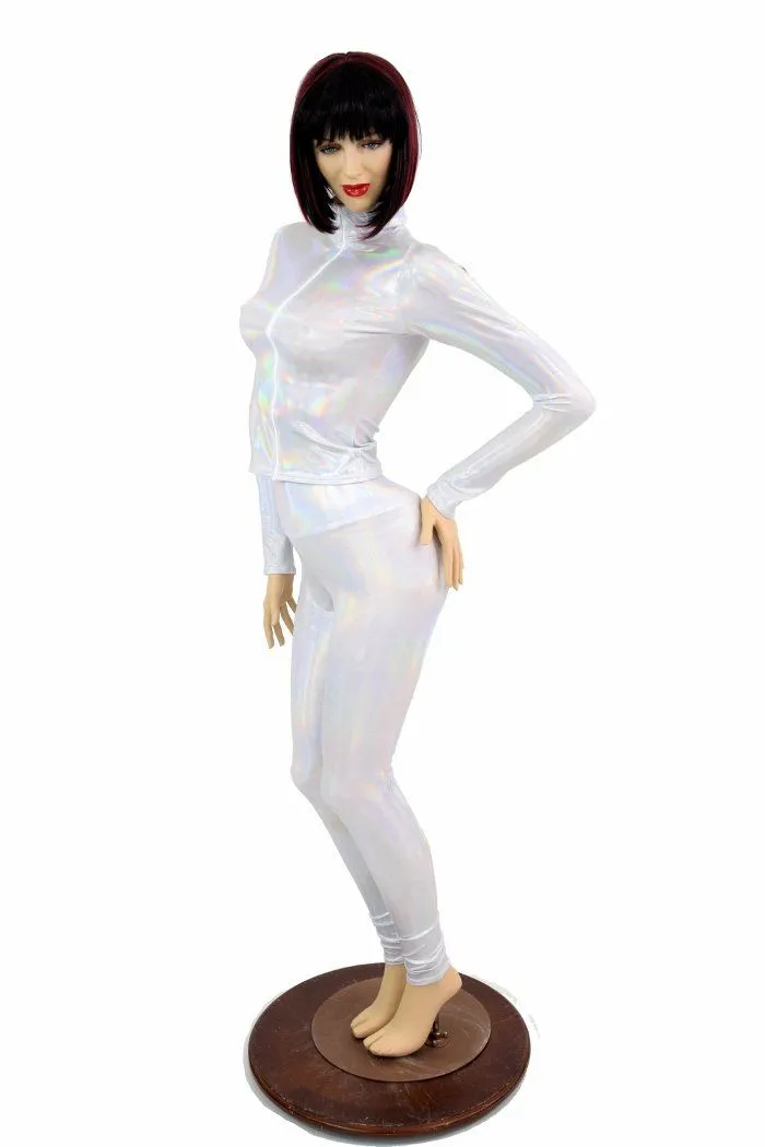 2PC Flashbulb Mock Catsuit (Leggings & Top)