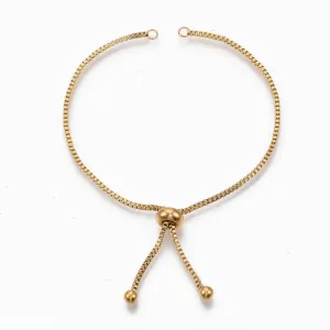 Adjustable Silder Bracelet - Plated Stainless - 10"