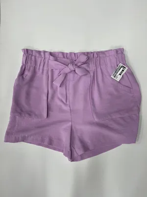 Adyson Parker Pull On Waist Tie Shorts Purple Size M