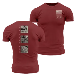 Blood, Sweat & Gears T-Shirt - Red Plum