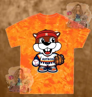 Bucees Astros Orange Tie dye