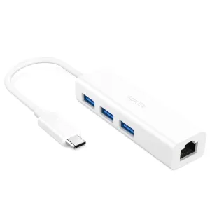 CB-C17 USB C To 3 Ports USB 3.0 Hub With Gigabit Ethernet Adapter