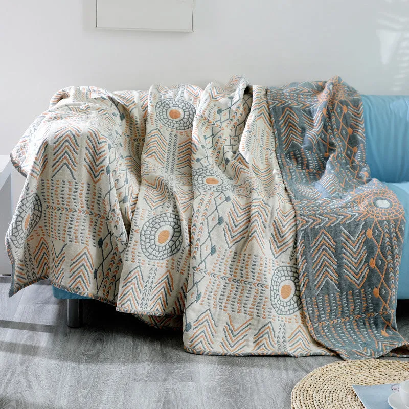 Cotton Reversible Embroidery Blanket