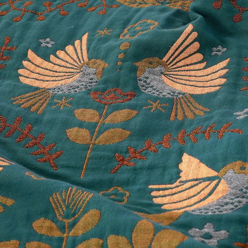 Cotton Reversible Embroidery Blanket