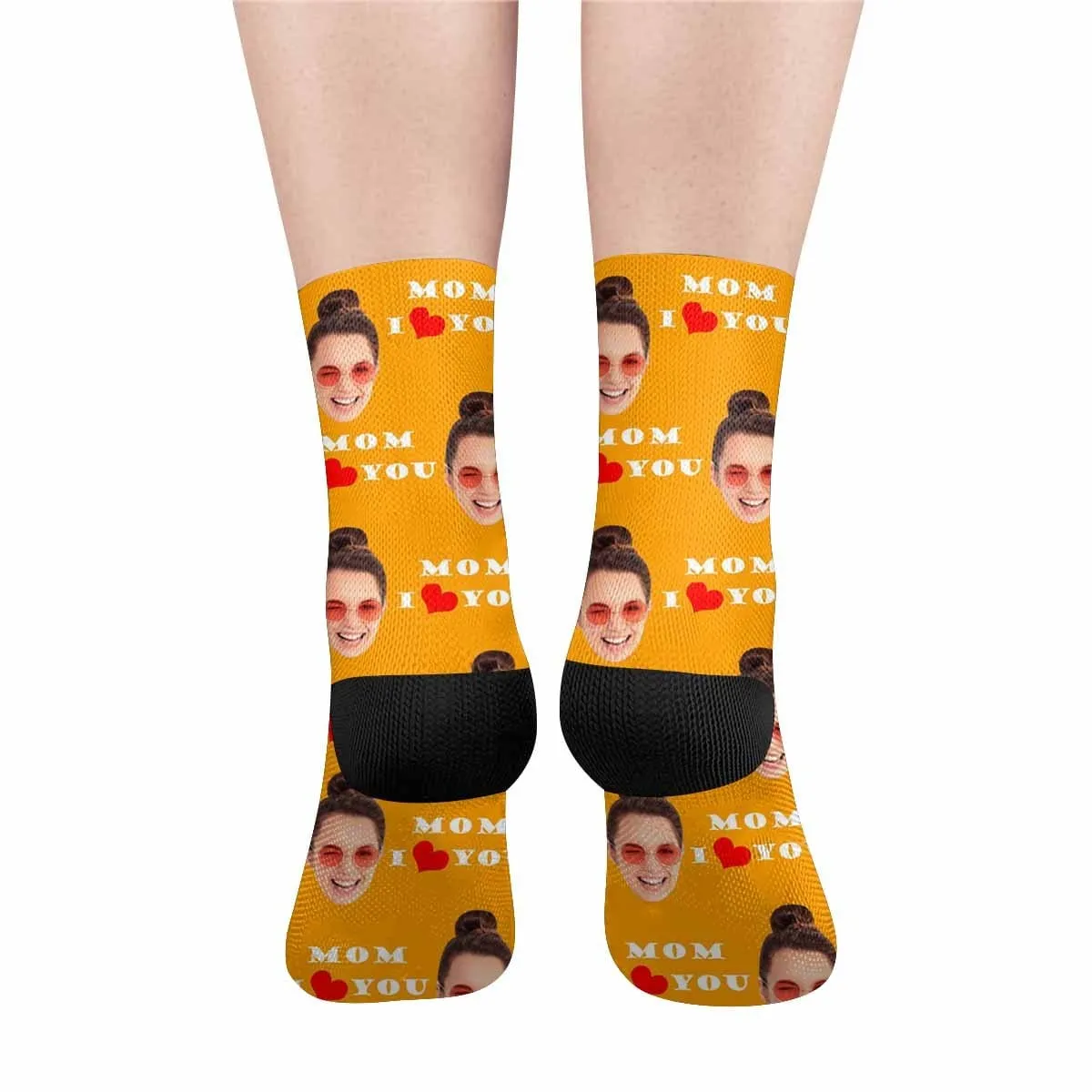 Custom Face Mom l Love You Socks