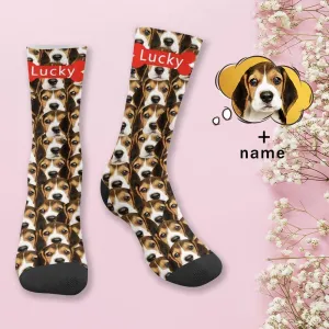 Custom Face&Name Pet Socks