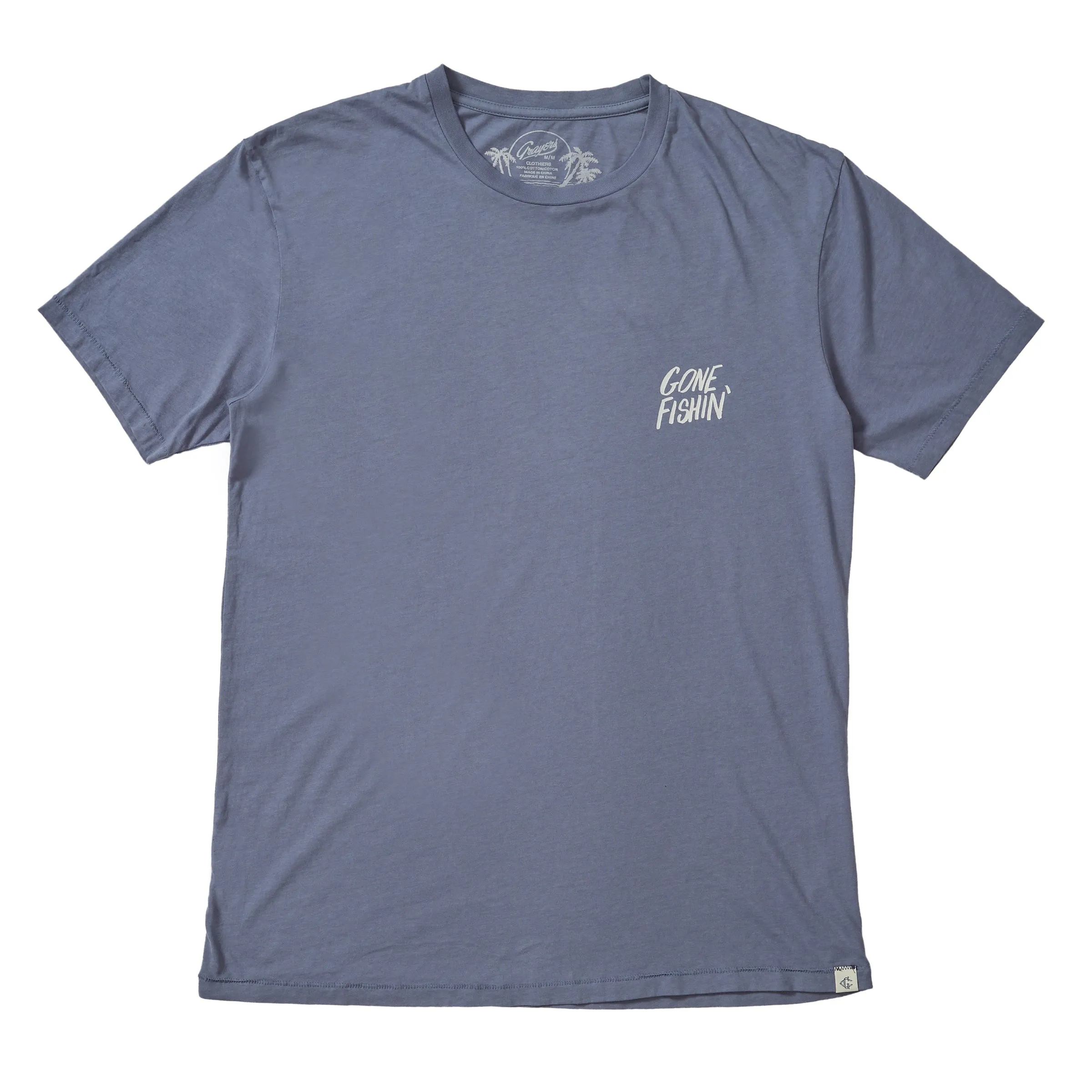 Fish Print Tee - Flint Stone