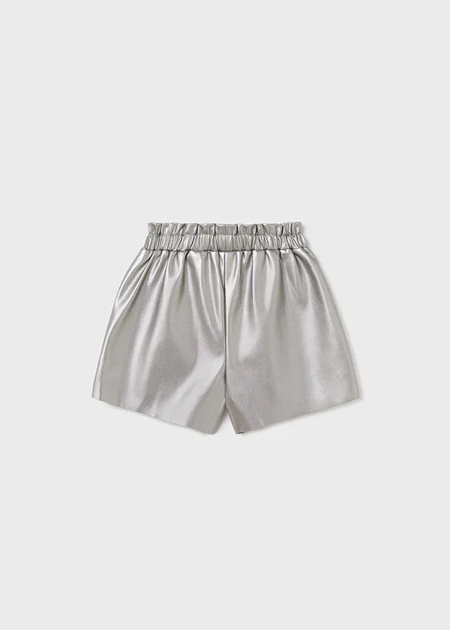 Girls Leathered Shorts | Mayoral