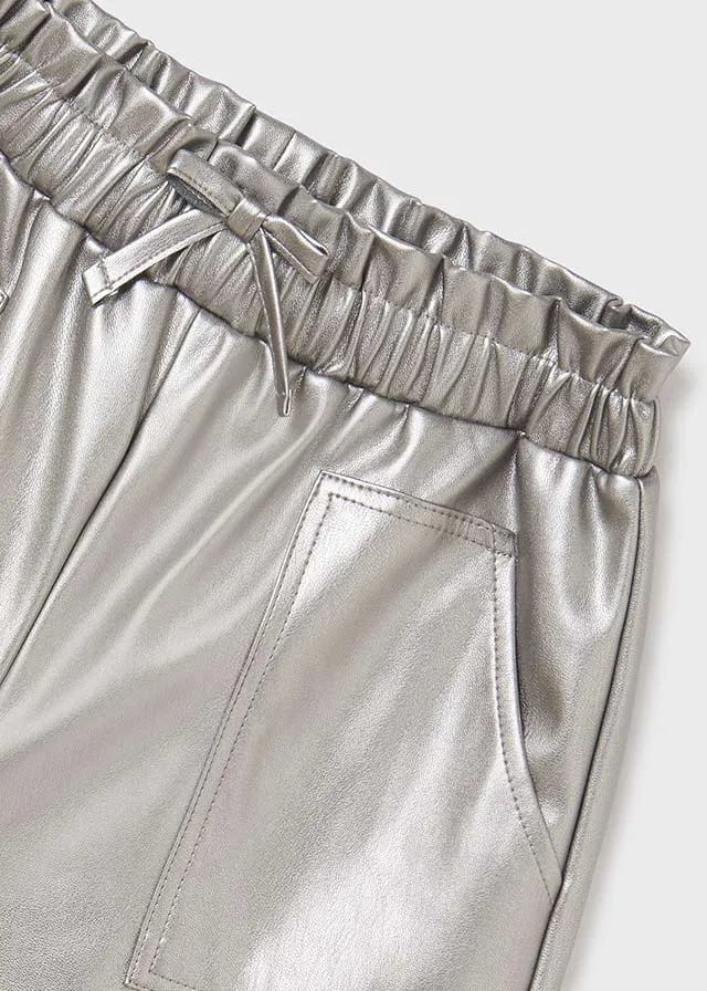 Girls Leathered Shorts | Mayoral