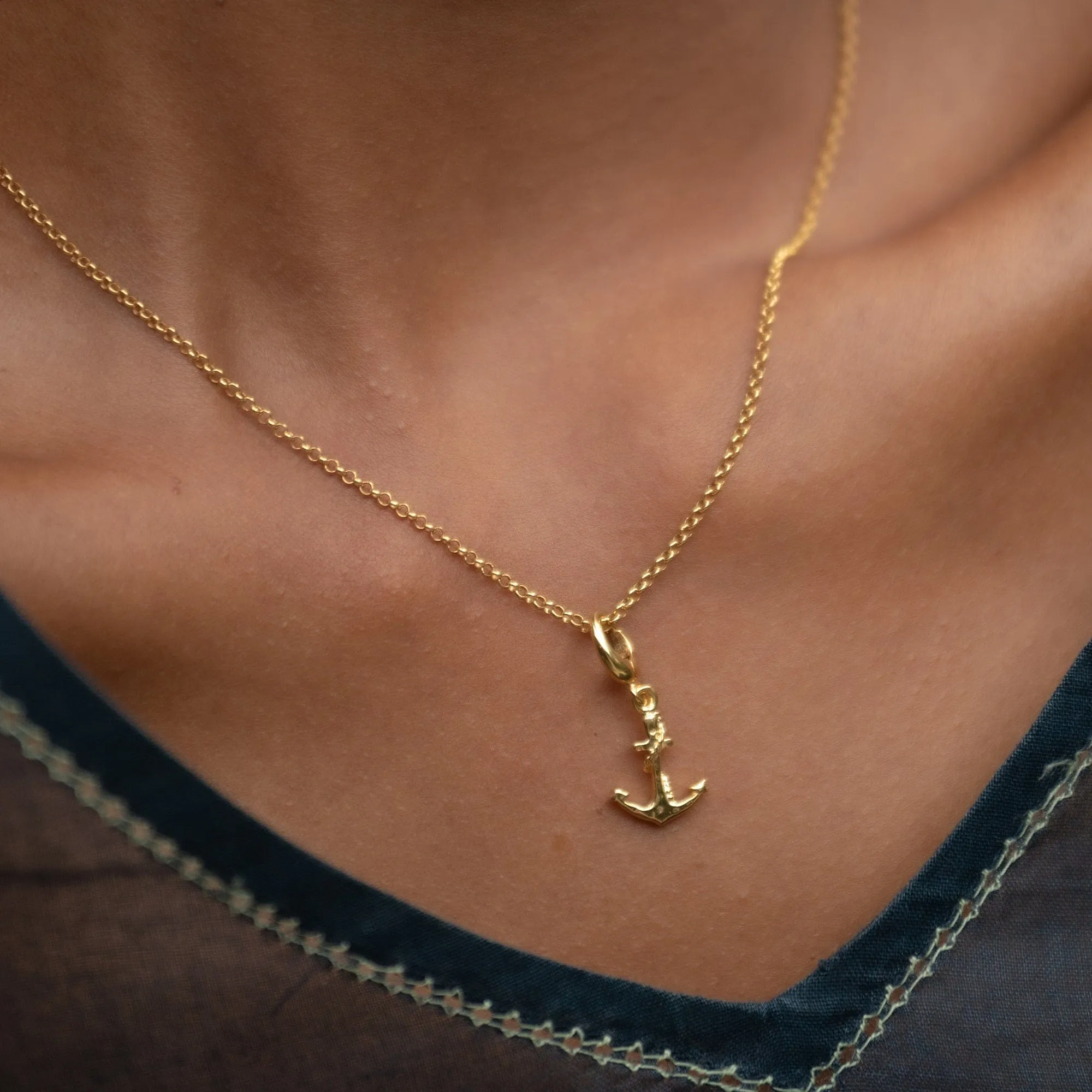 Gold Plated Anchor Charm