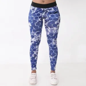 Honeycomb Blue Leggings: Tropical Series- Sale