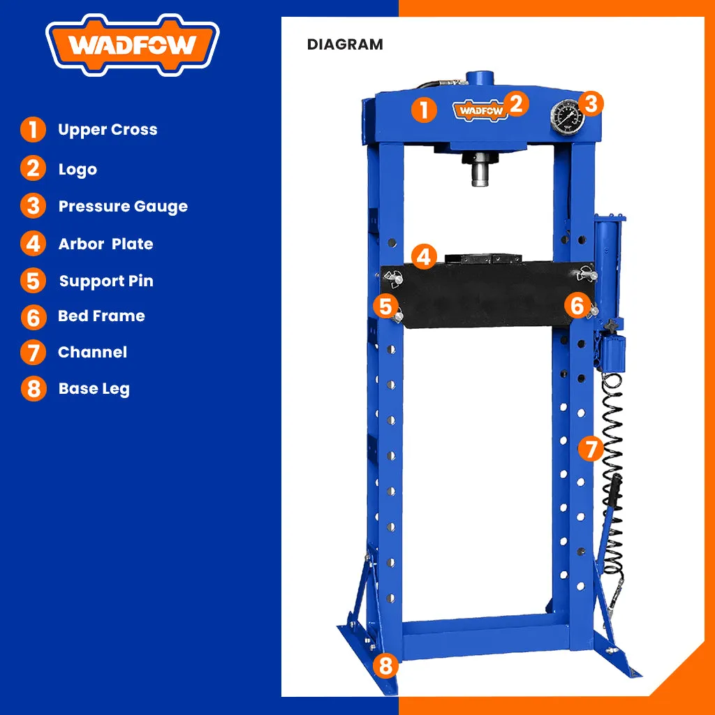 Hydraulic Shop Press / Press Manual Hydraulic 30Tons WHQ3Q30 / WHQ1Q30