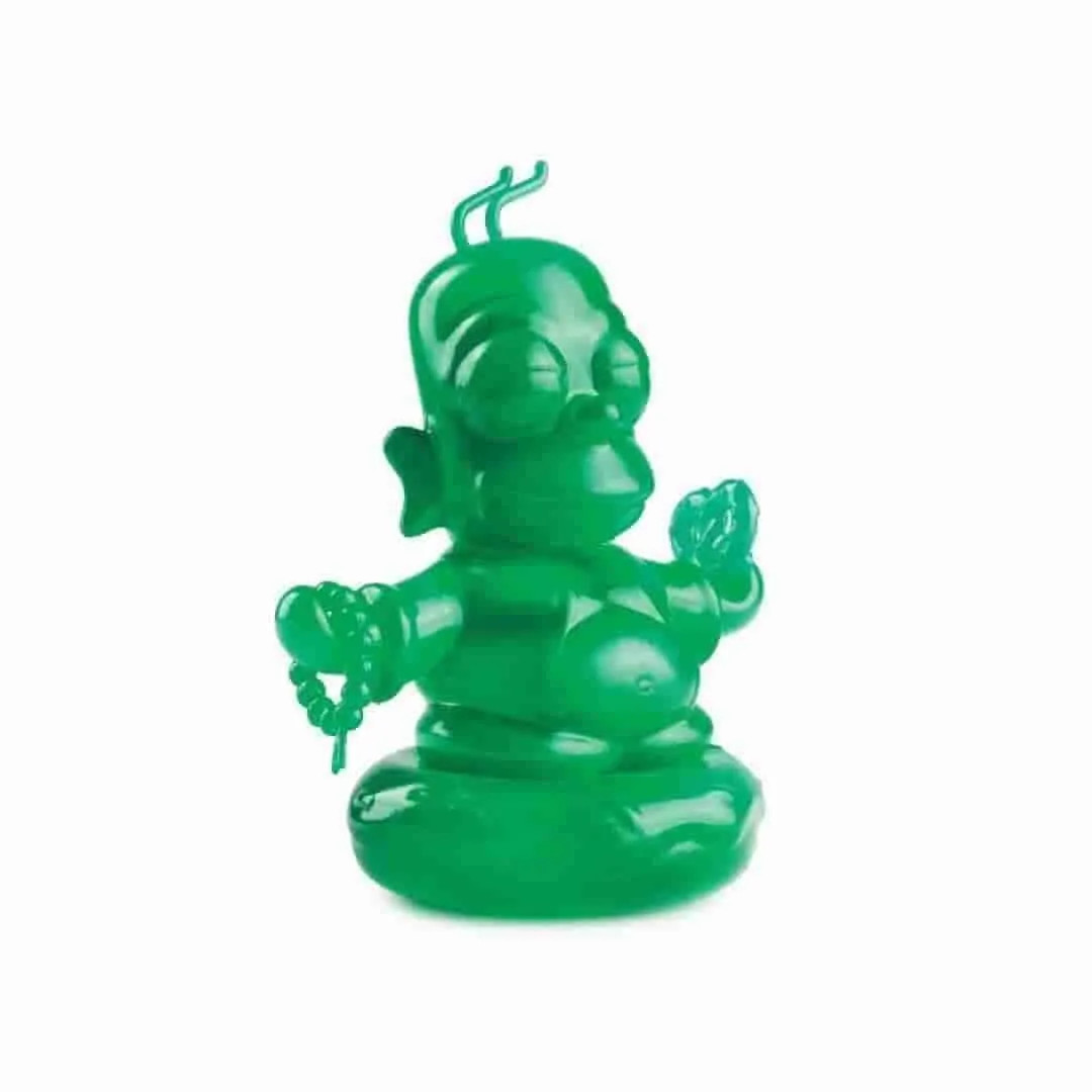 Jade Homer Buddha 3" Figure by Kidrobot - The Simpsons x IamRetro