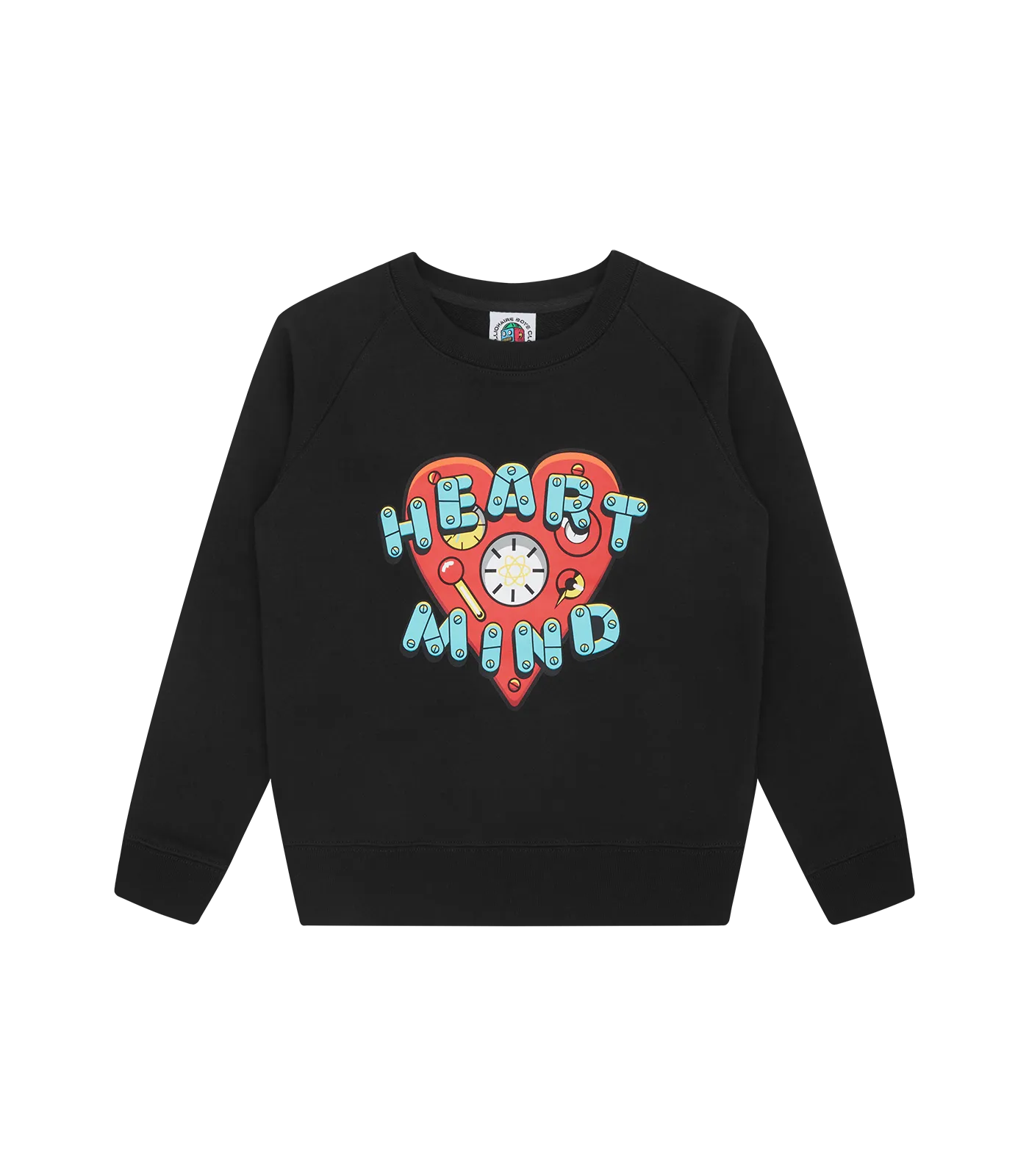 KIDS HEART & MIND LOGO CREWNECK - BLACK