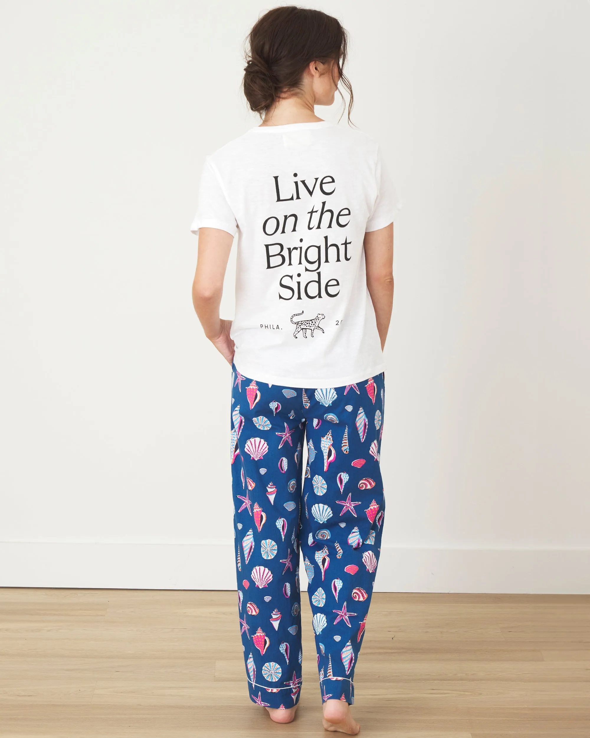 Live On The Bright Side - Oversized Graphic Tee - Cloud