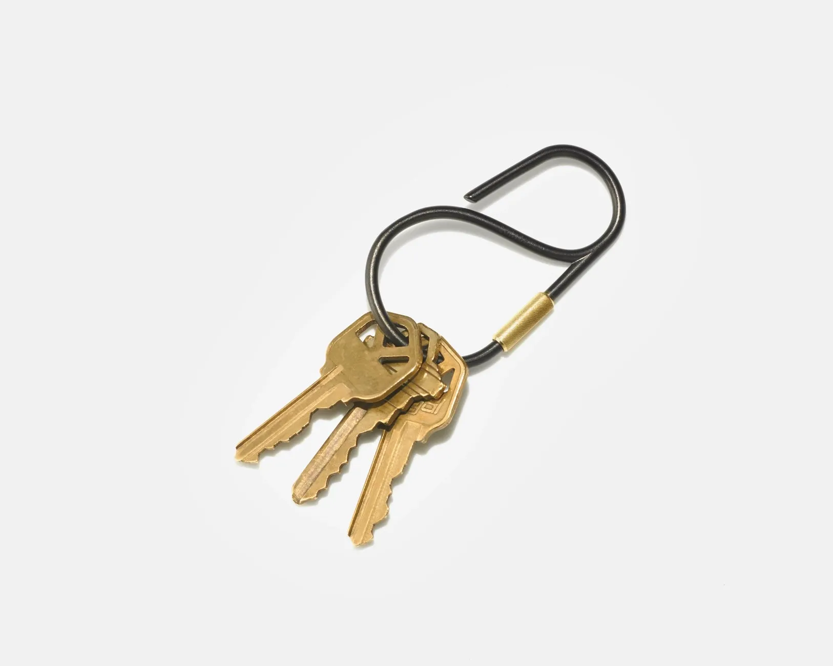 Offset Keyring | Black   Brass | Craighill