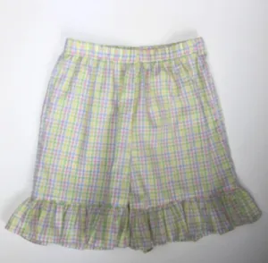 Pastel Checks Ruffle Shorts