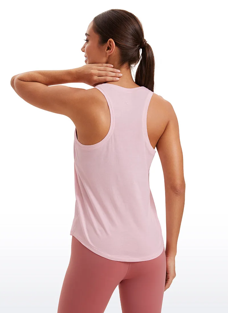 Pima Cotton Hip-Length Tank Racerback