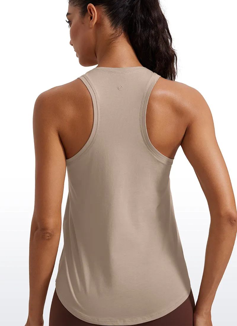 Pima Cotton Hip-Length Tank Racerback