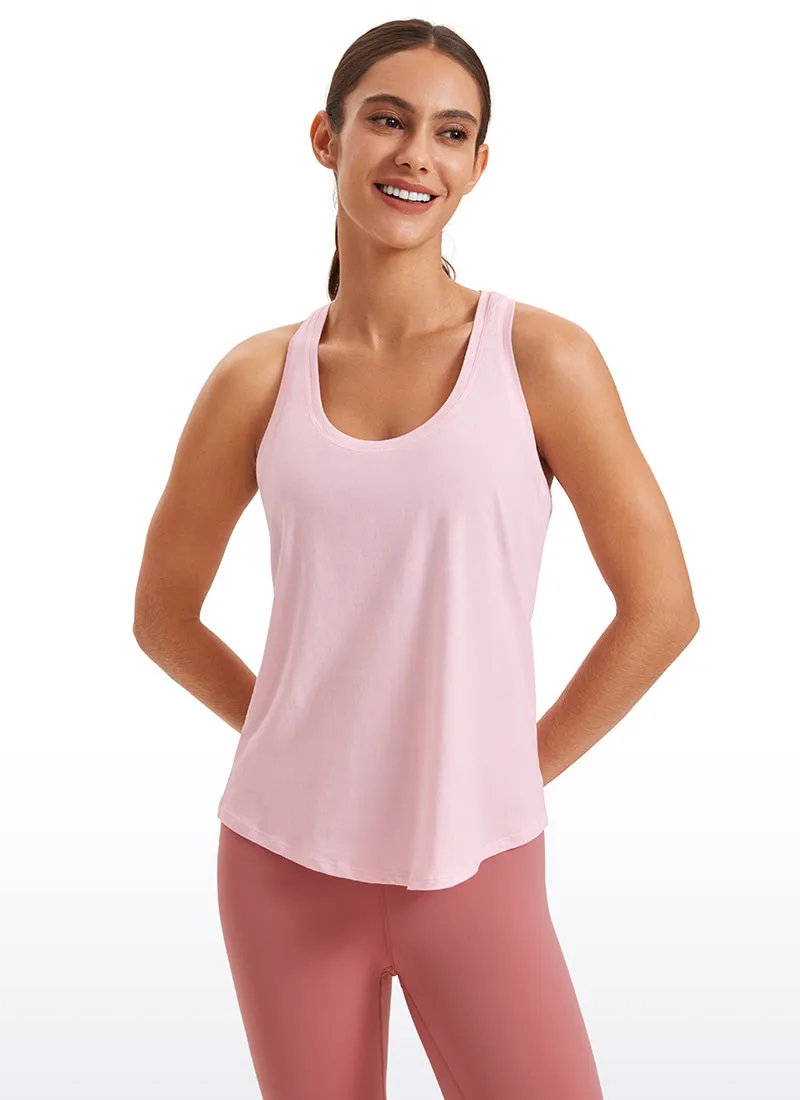 Pima Cotton Hip-Length Tank Racerback