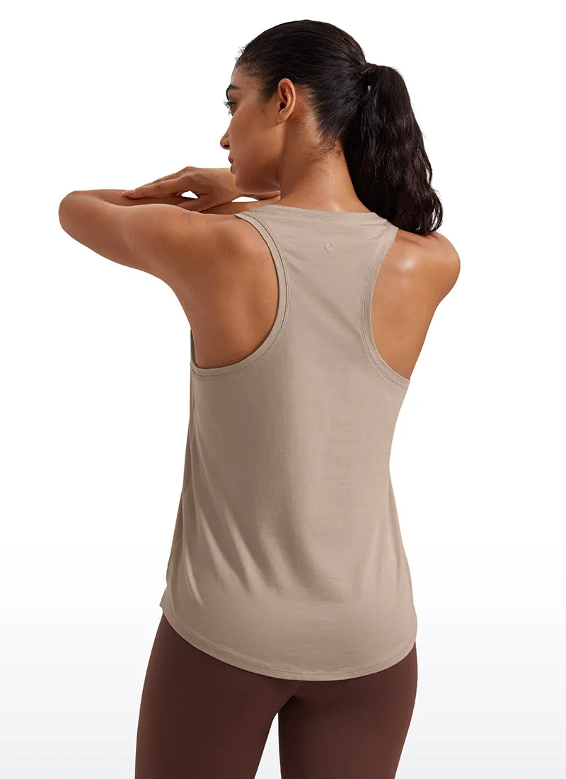 Pima Cotton Hip-Length Tank Racerback