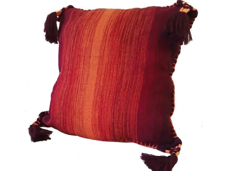 PomPom Cushion Cover from Chefchaouen - Sunset