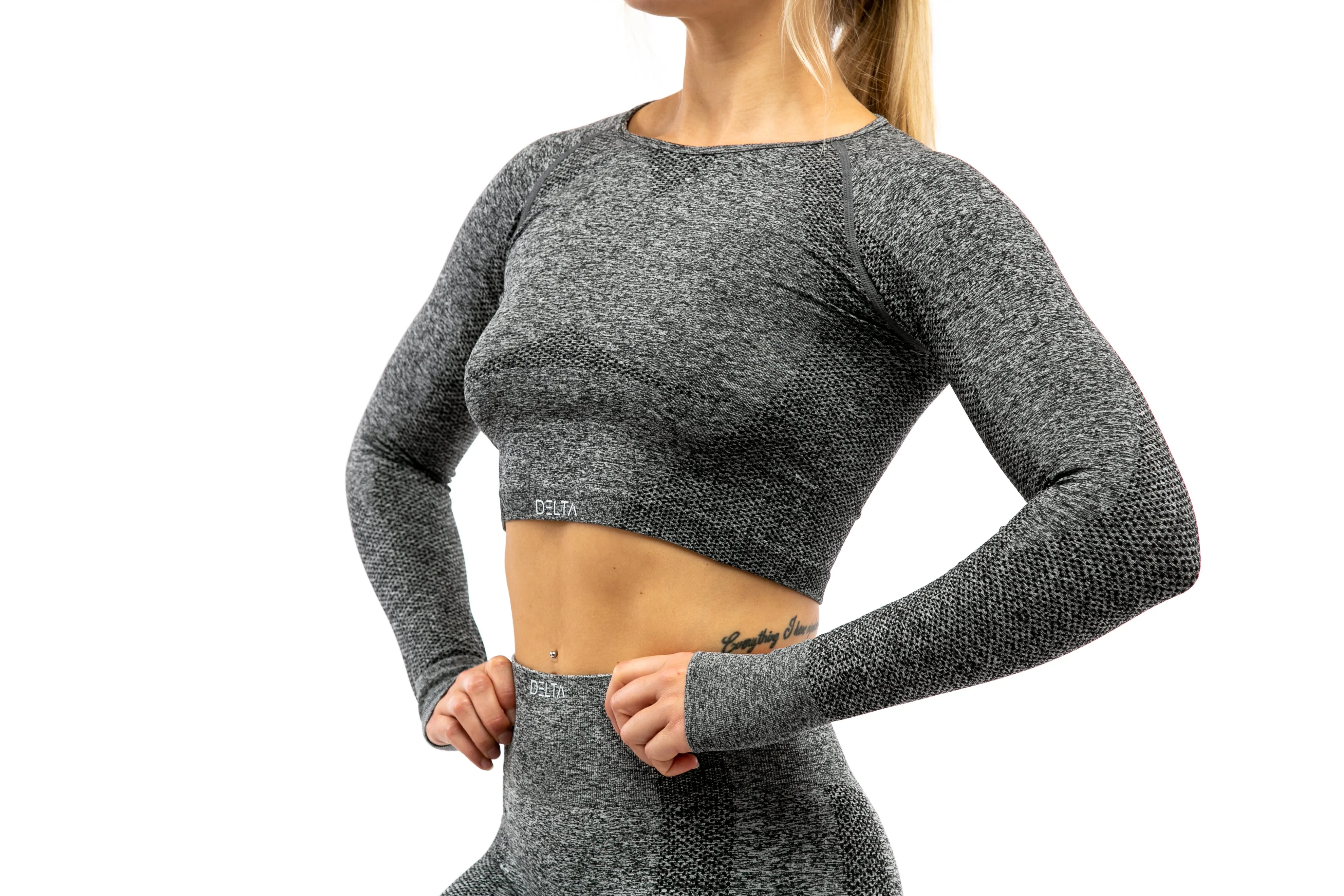 Pure Series Long Sleeve Crop Top