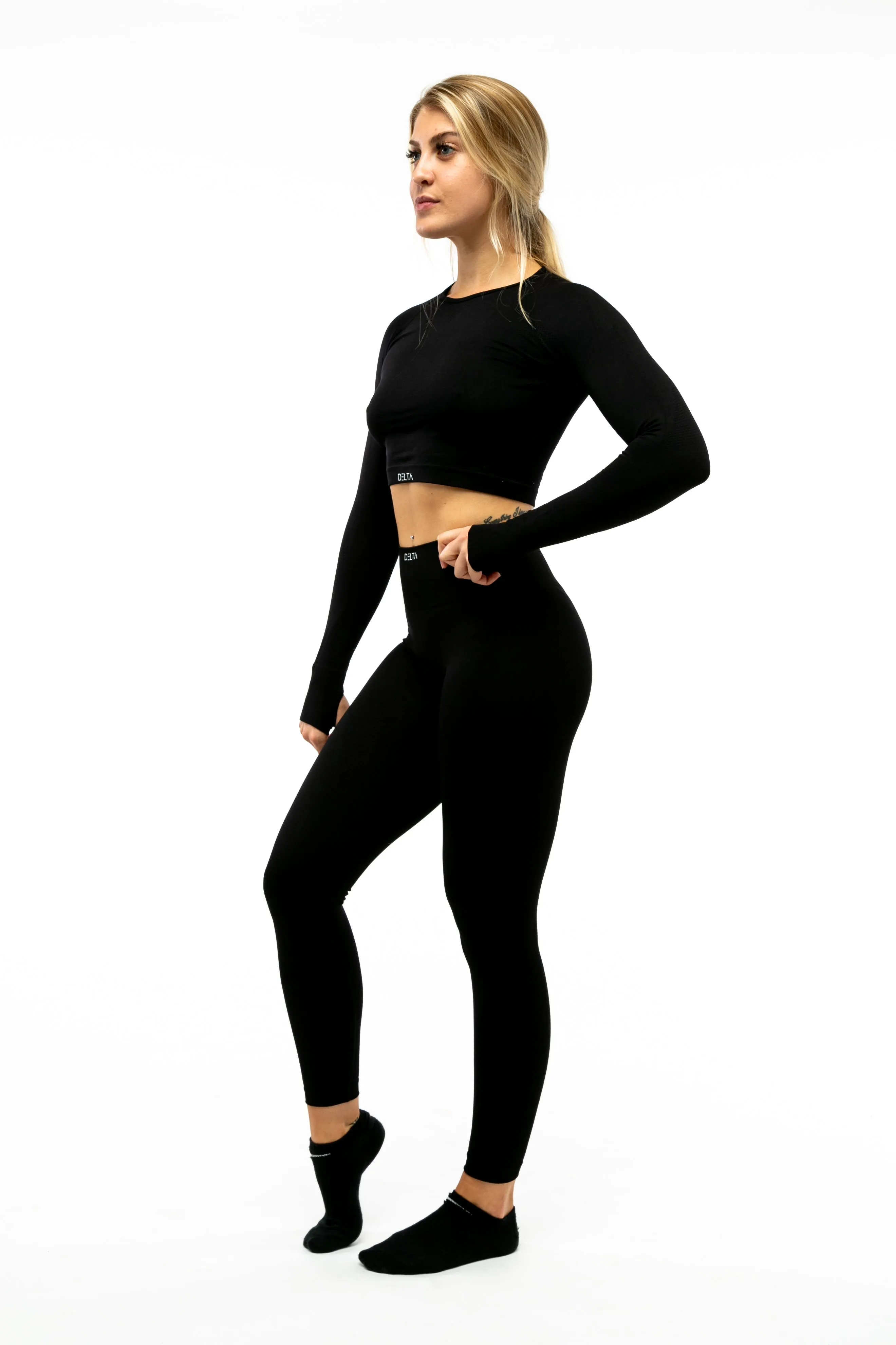 Pure Series Long Sleeve Crop Top