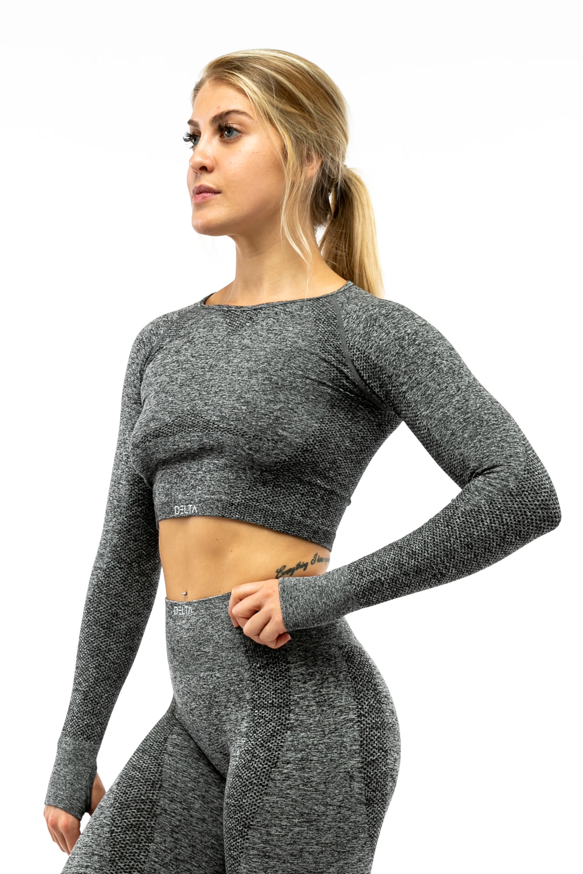 Pure Series Long Sleeve Crop Top