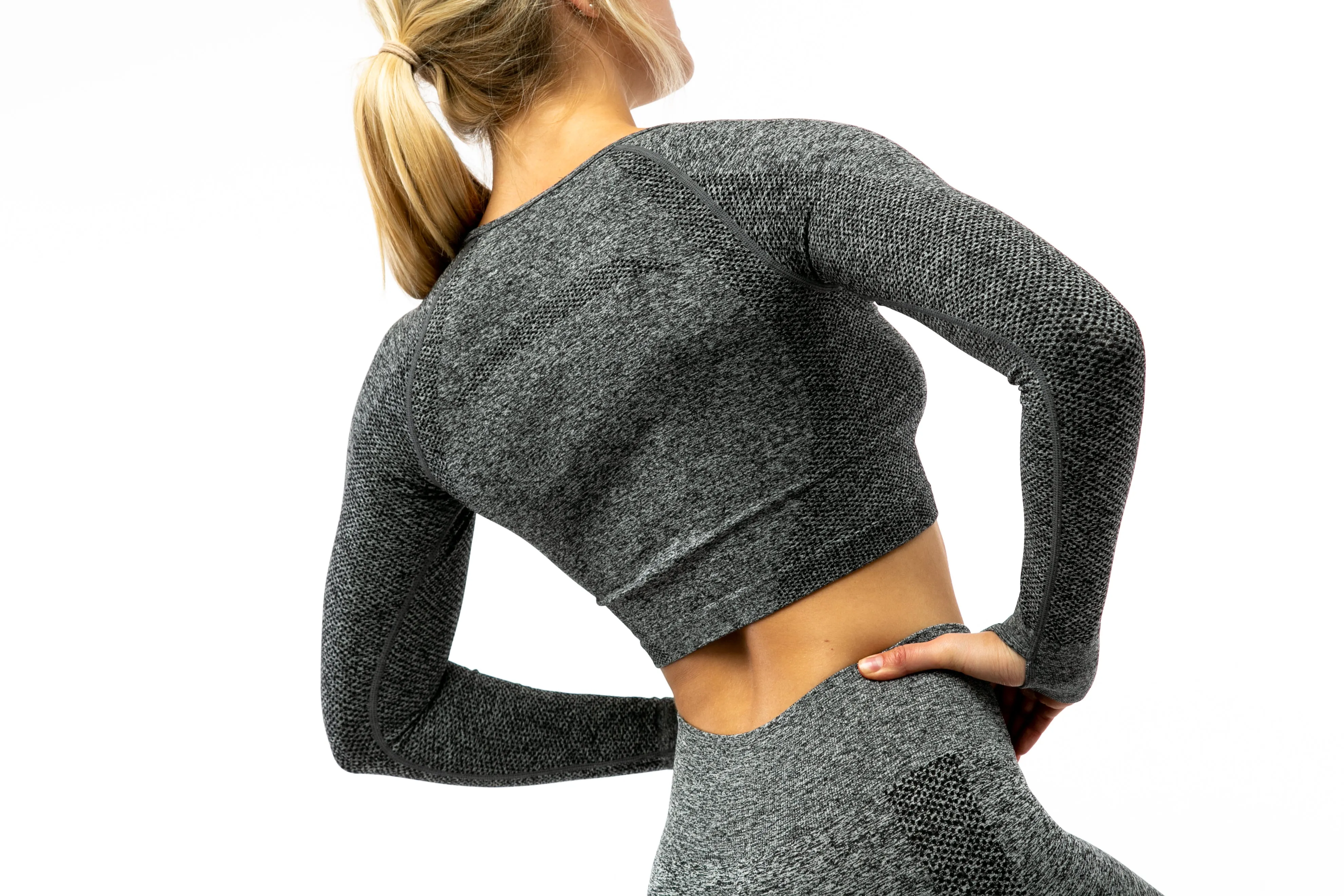 Pure Series Long Sleeve Crop Top