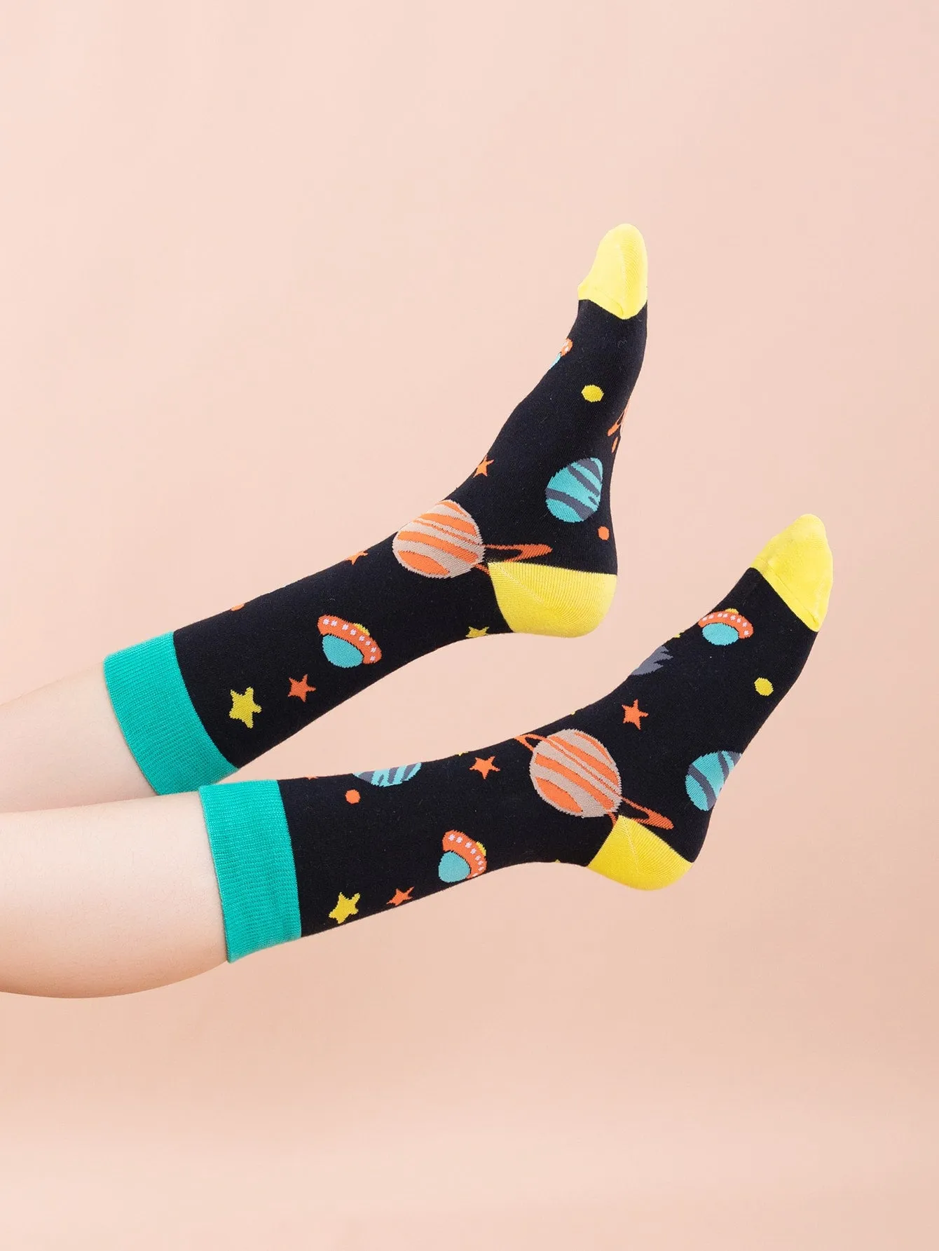 Rocket Astronaut Crew Socks Silly Socks for Men Funky Socks Funny Socks Novelty