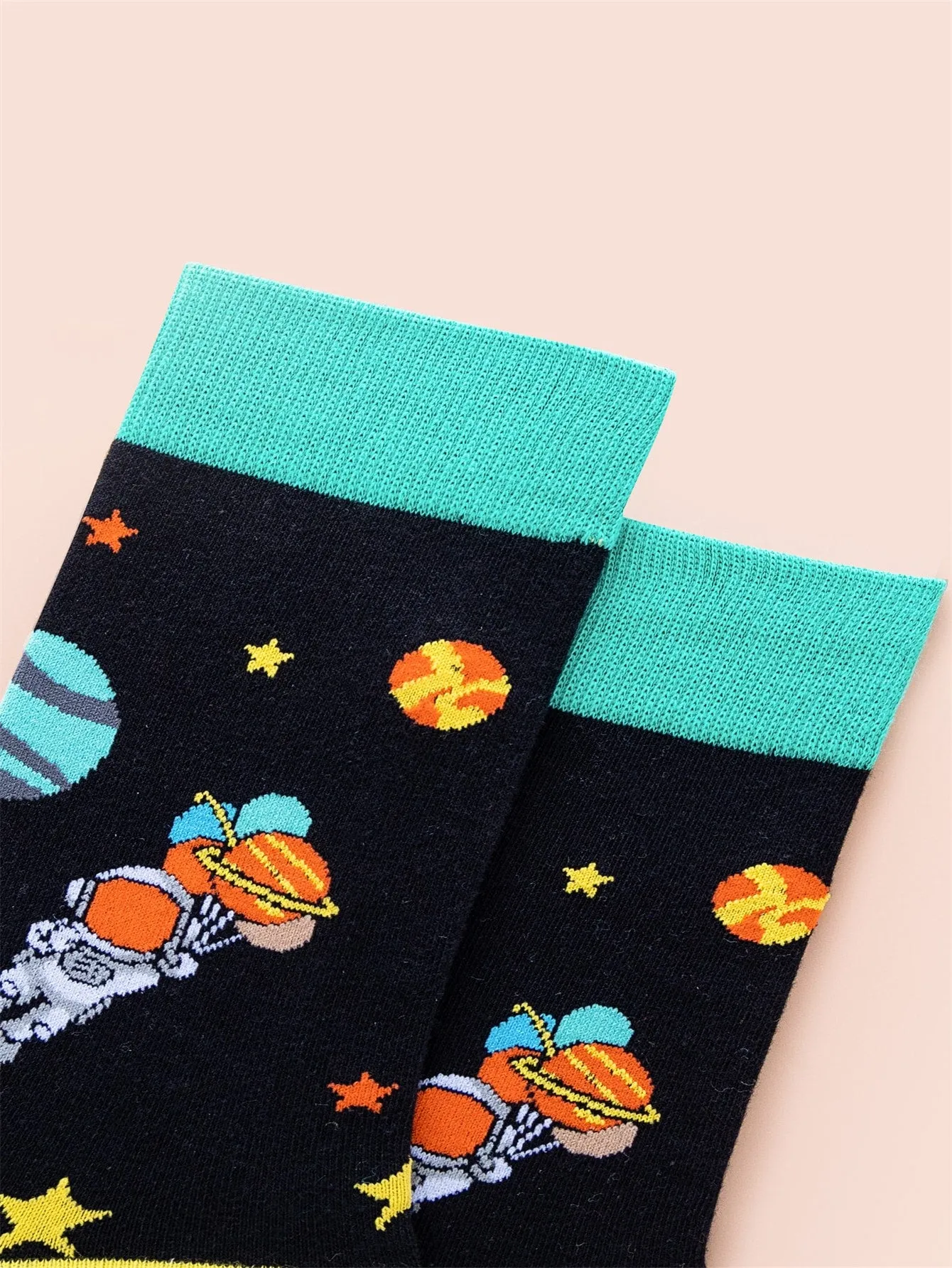 Rocket Astronaut Crew Socks Silly Socks for Men Funky Socks Funny Socks Novelty