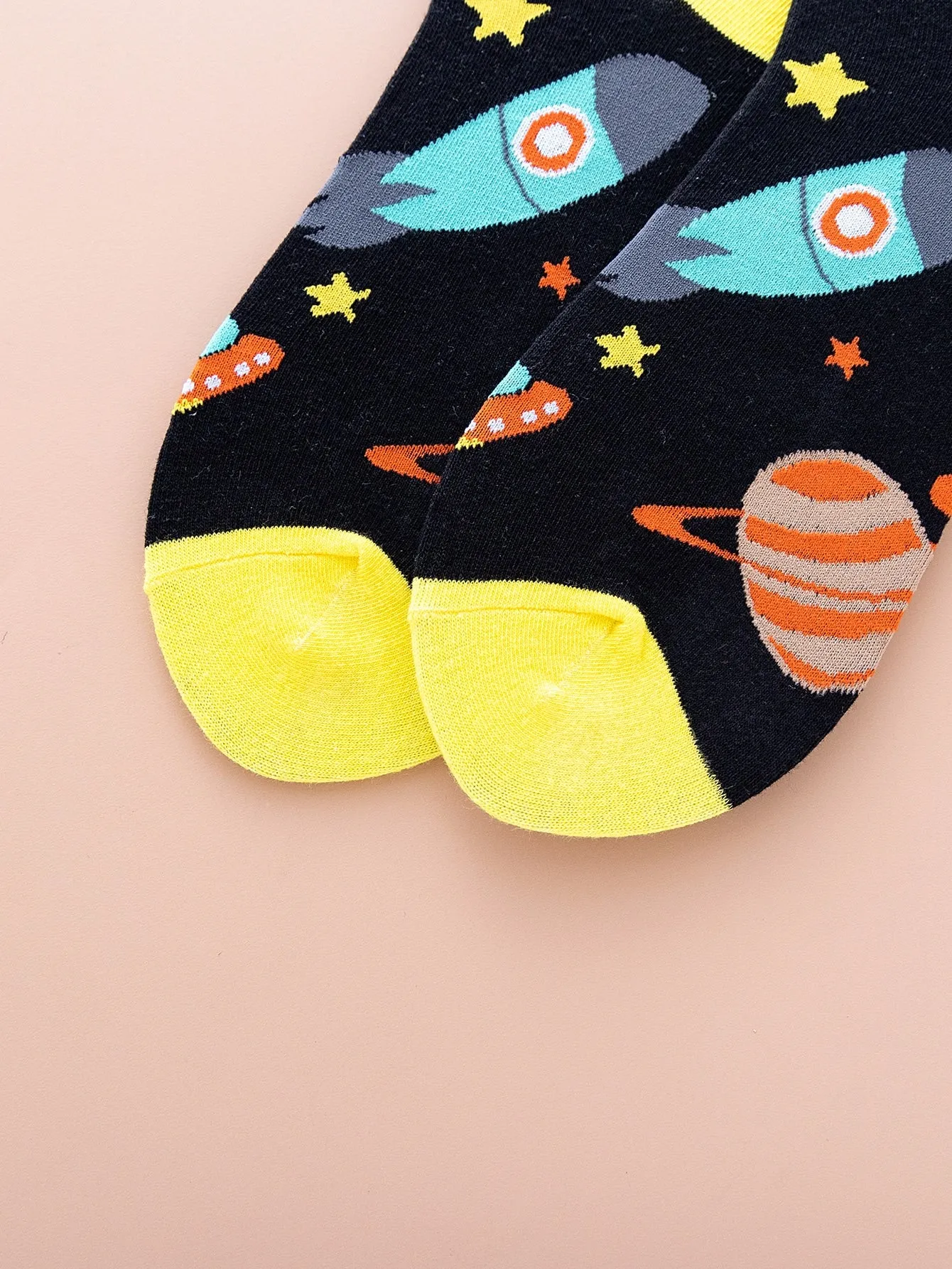 Rocket Astronaut Crew Socks Silly Socks for Men Funky Socks Funny Socks Novelty