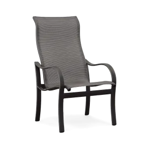 SHORELINE SLING HIGH BACK DINING CHAIR, GRAPHITE