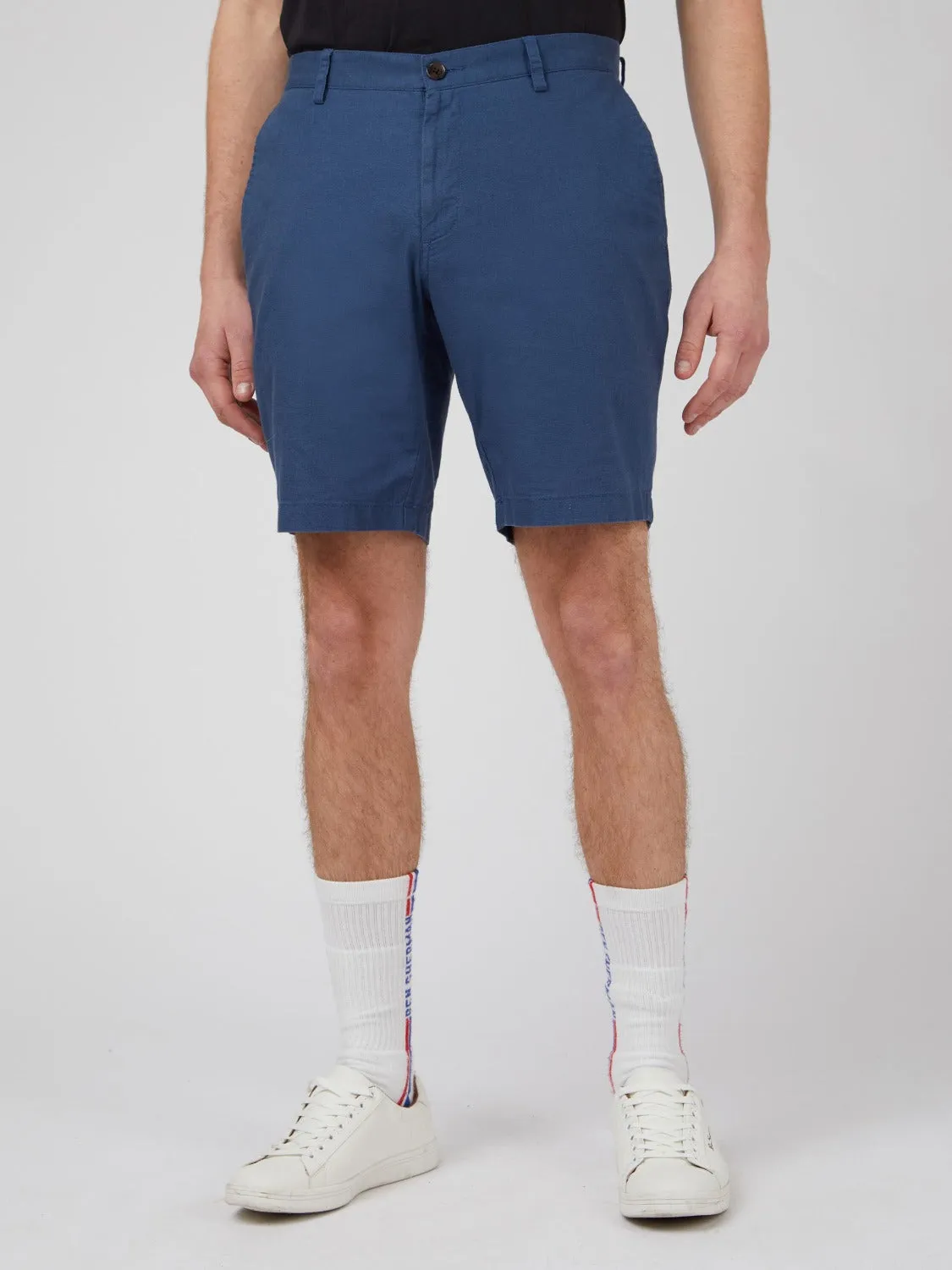 Signature Linen Shorts - Blue