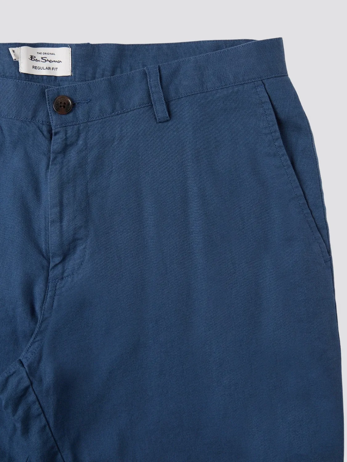 Signature Linen Shorts - Blue