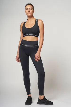 St Tropez Cross Back Bra Slate   St Tropez Leggings Slate