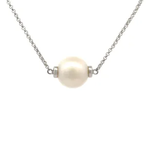 Sterling Silver Australian South Sea Cultured 13-14mm Pearl Necklace