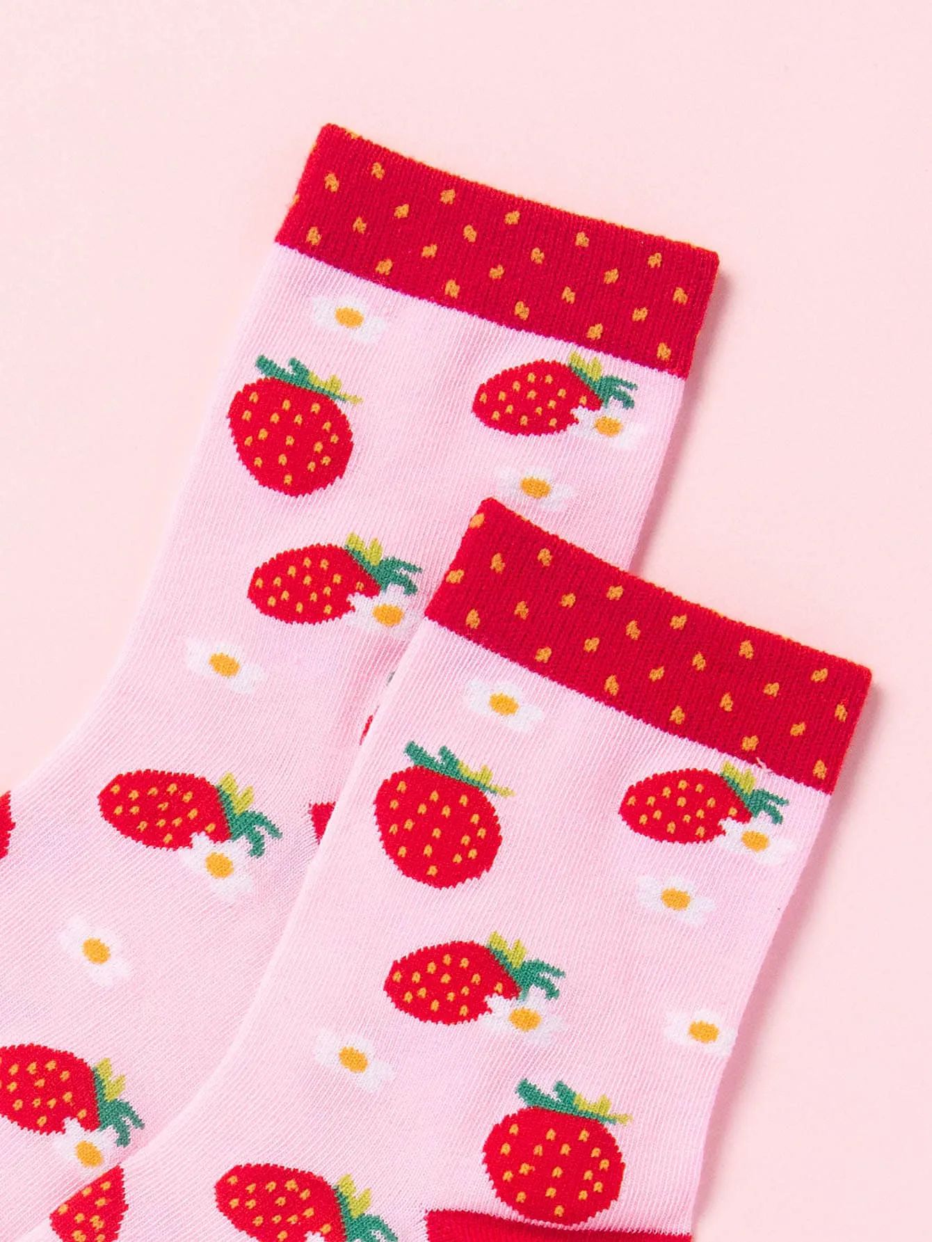 Strawberry and Flower Socks Funny Socks for Women Novelty Socks Funky Socks Gift