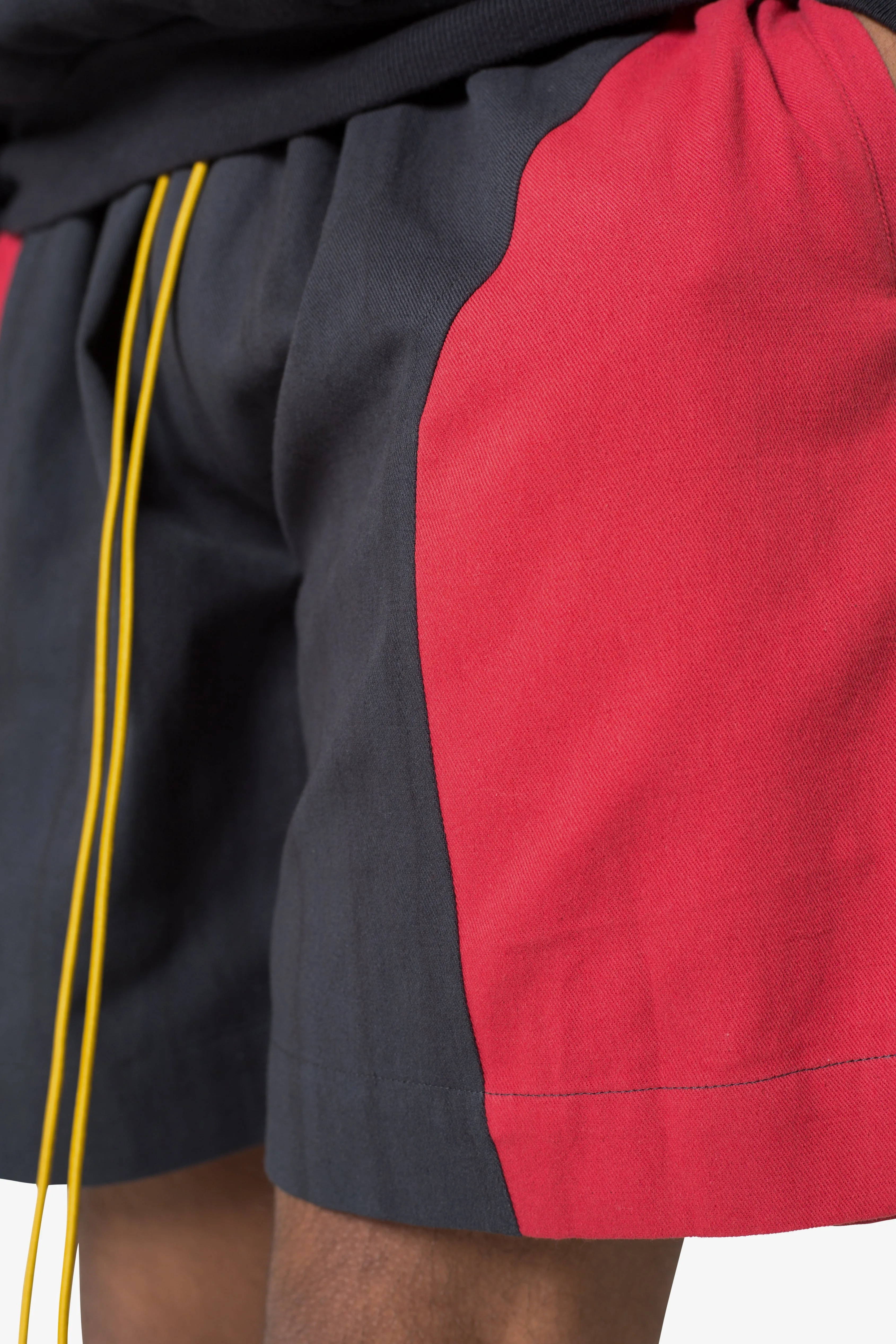 Twill Racing Shorts - Black/Red