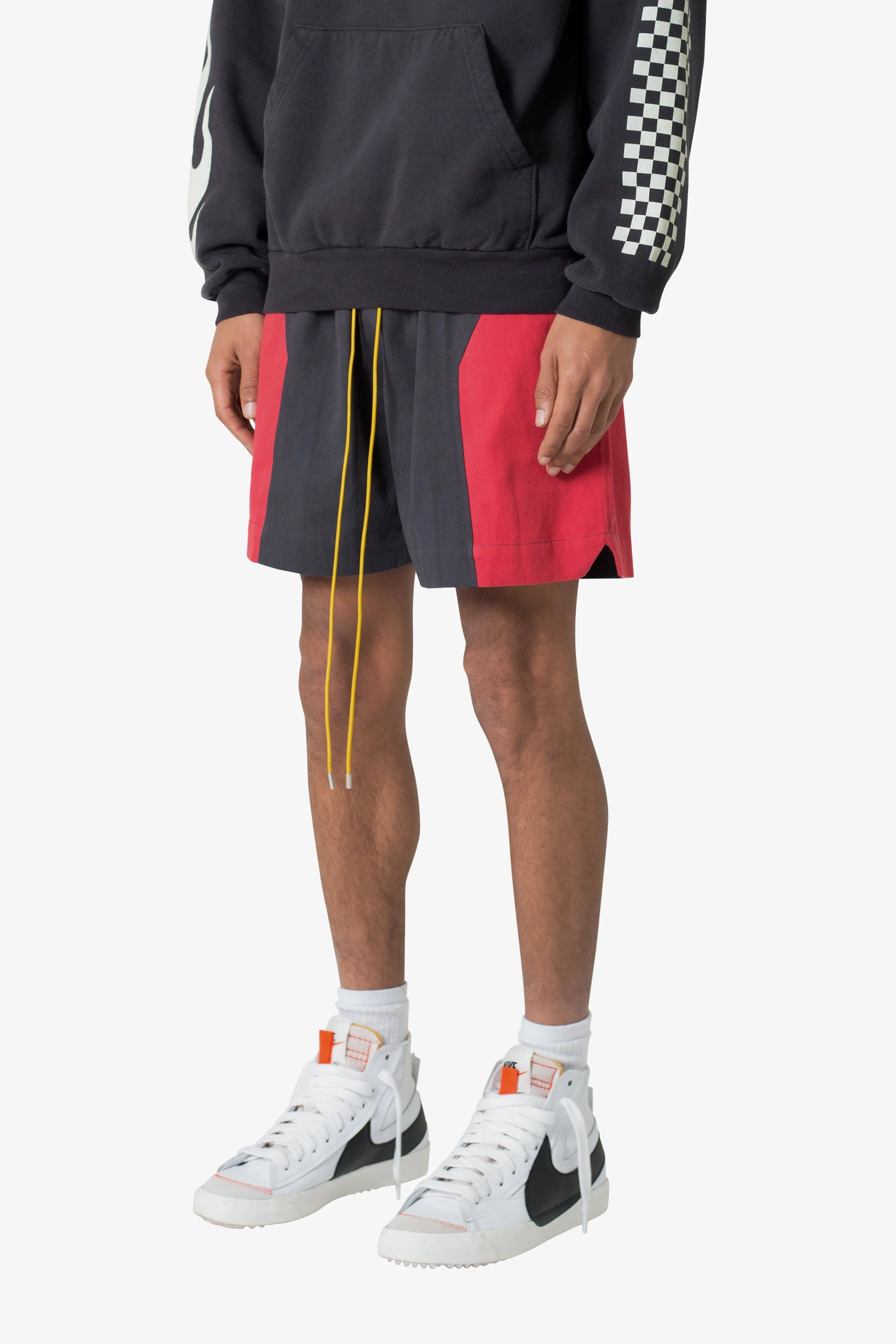 Twill Racing Shorts - Black/Red