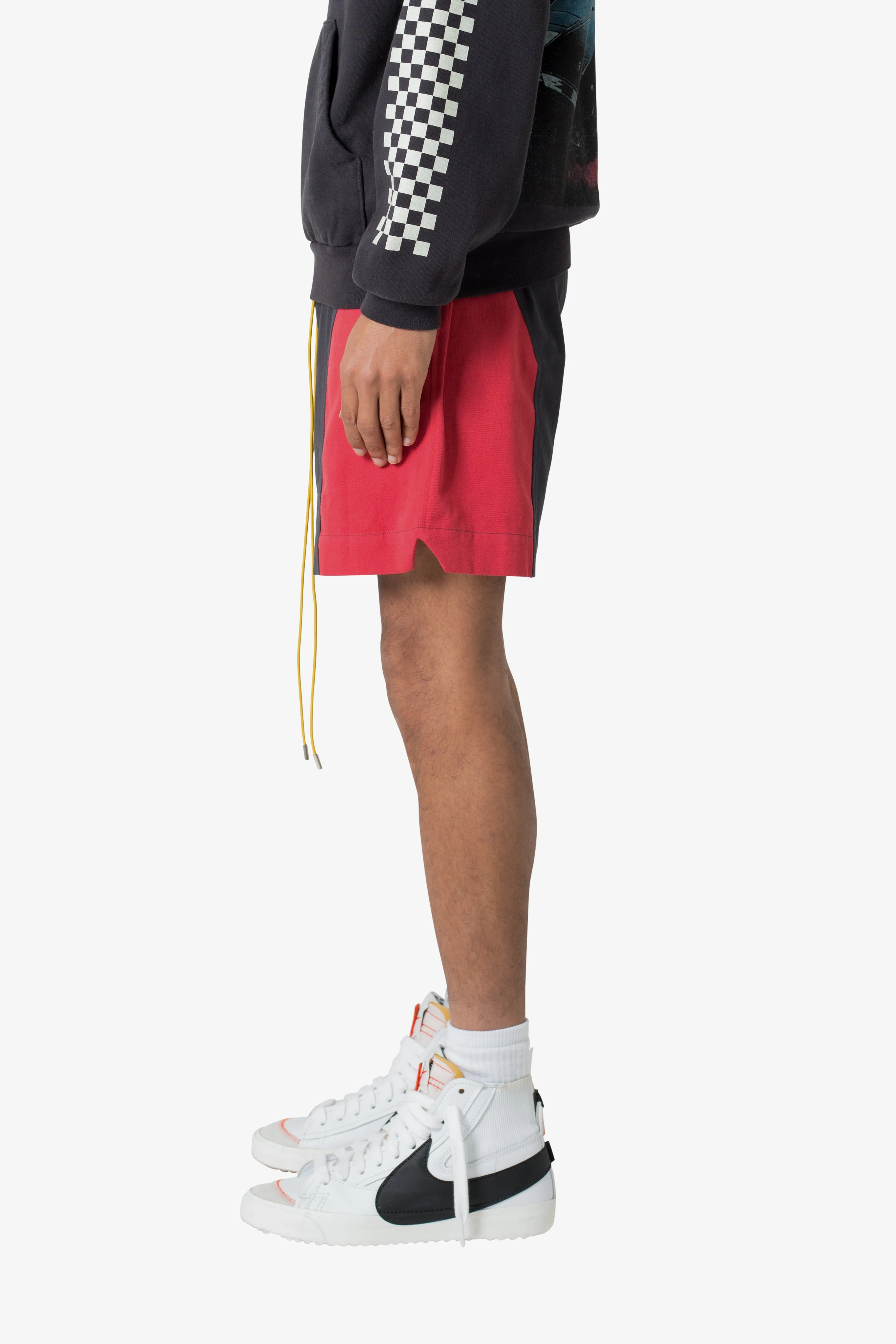 Twill Racing Shorts - Black/Red