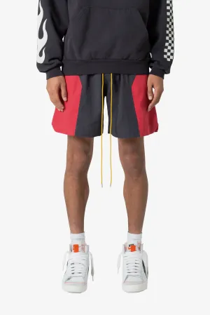 Twill Racing Shorts - Black/Red