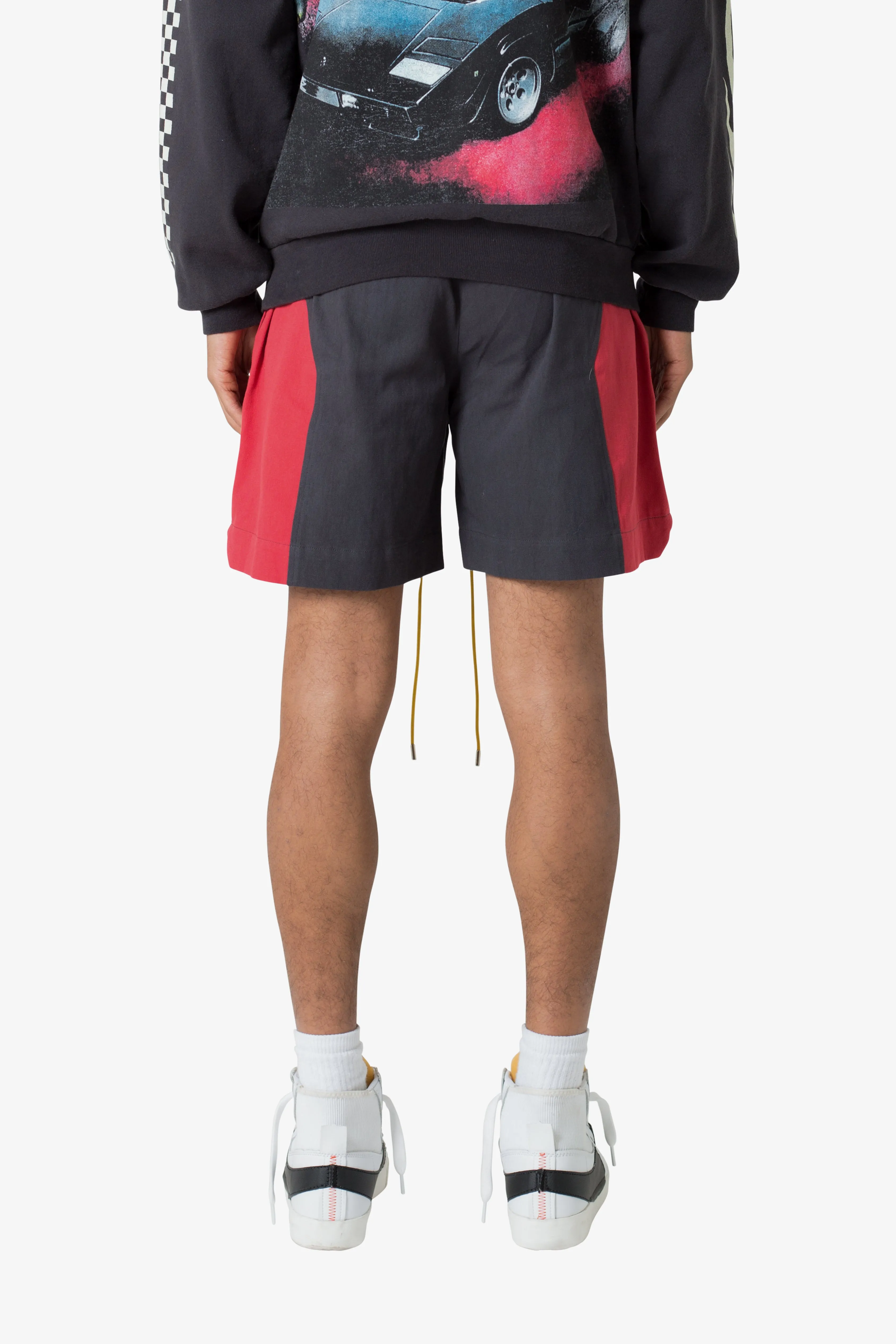 Twill Racing Shorts - Black/Red